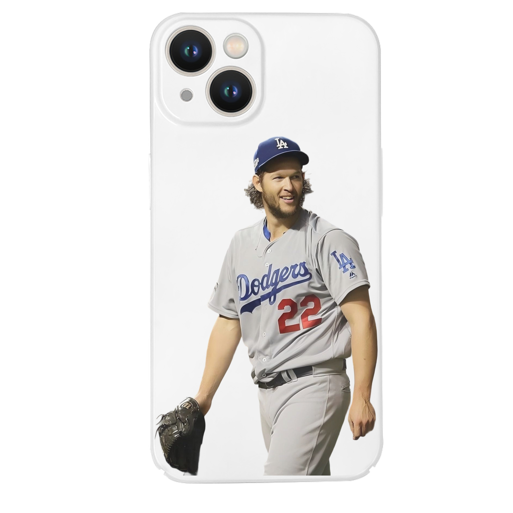 Clayton Kershaw 5 IPhone 14 Series Full-Cover Hard Case – Shockproof With Raised Camera Protection – Precise Cutouts, Wireless Charging Compatible – Durable, Anti-Yellowing, Easy To Clean